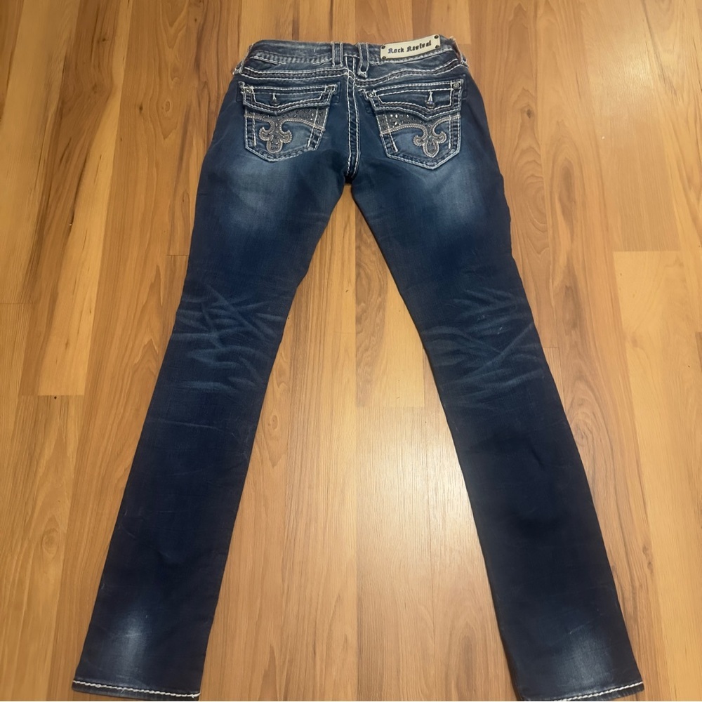 Rock Revival Dark Blue Straight Leg Jeans